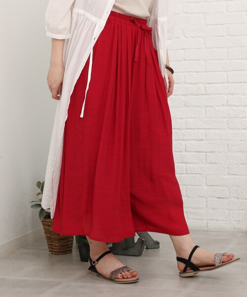 Cutie Blonde(キューティーブロンド)の「◆【洗濯機可/接触冷感/吸水速乾/UVカット】すそくるっスラブ調スカンツ(その他パンツ・レディース・ネイビー/カーキ/グリーン/ナチュラル/ピンク系/黄緑系/ブルー/ブラック・01/02/03)」の19枚目の写真