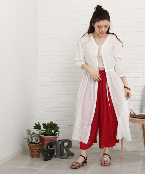 Cutie Blonde(キューティーブロンド)の「◆【洗濯機可/接触冷感/吸水速乾/UVカット】すそくるっスラブ調スカンツ(その他パンツ・レディース・ネイビー/カーキ/グリーン/ナチュラル/ピンク系/黄緑系/ブルー/ブラック・01/02/03)」の21枚目の写真