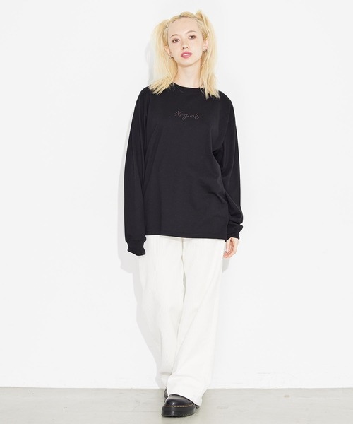 X-girl（エックスガール）の「CORDUROY LOOSE FLARE PANTS（その他パンツ・レディース・ホワイト/ブラック/ライトブルー・S/XS/M）」の6枚目の写真