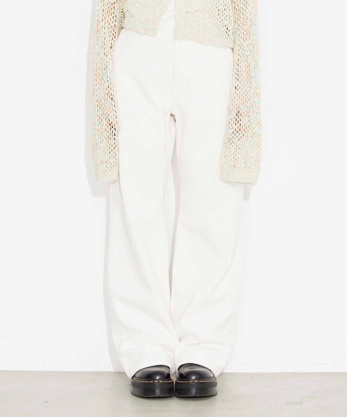 X-girl（エックスガール）の「CORDUROY LOOSE FLARE PANTS（その他パンツ・レディース・ホワイト/ブラック/ライトブルー・S/XS/M）」の19枚目の写真