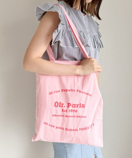 CLEA（クレア）の「Paris ロゴ トートバッグ（トートバッグ・レディース・ブラック/パープル/ピンク/グリーン/アイボリー・FREE）」の5枚目の写真