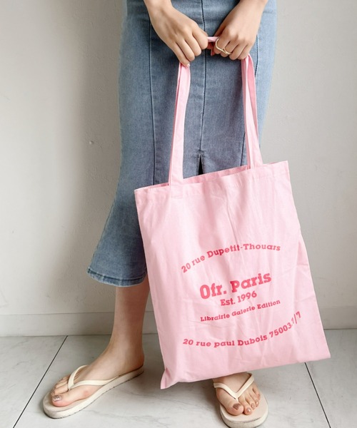 CLEA（クレア）の「Paris ロゴ トートバッグ（トートバッグ・レディース・ブラック/パープル/ピンク/グリーン/アイボリー・FREE）」の13枚目の写真