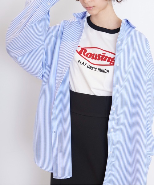 FREE'S MART（フリーズマート）の「◇ストライプルーズシャツ（シャツ/ブラウス・レディース・ブルー系その他/ピンク系その他/グリーン系その他・FREE）」の4枚目の写真