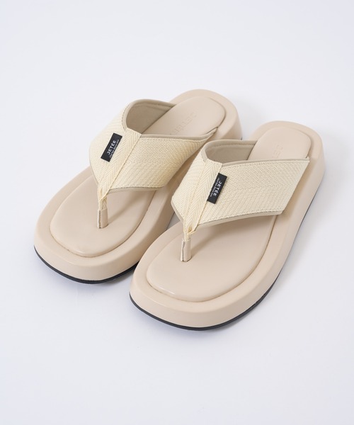 JETEE（ジュテ）の「JETEE tongsサンダル（サンダル・レディース・ブラック/アイボリー・MEDIUM/LARGE）」の6枚目の写真