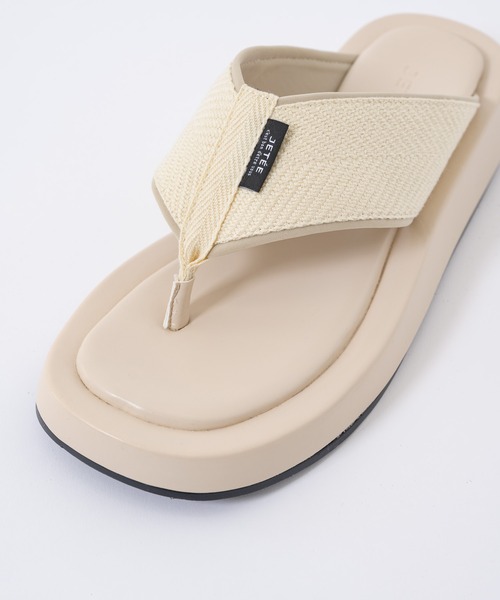 JETEE（ジュテ）の「JETEE tongsサンダル（サンダル・レディース・ブラック/アイボリー・MEDIUM/LARGE）」の4枚目の写真