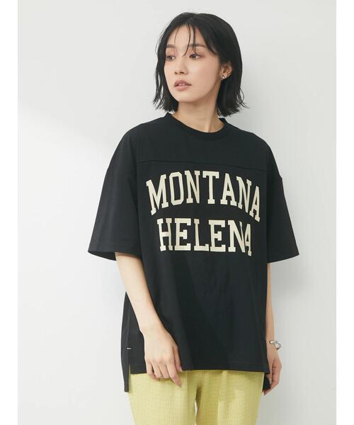 RAY CASSIN FAVORI（レイカズンフェバリ）の「・RAY CASSIN ビッグロゴptTシャツ（Tシャツ/カットソー・レディース・ブラック/オフホワイト/ブルー/グレイッシュベージュ・FREE）」の6枚目の写真