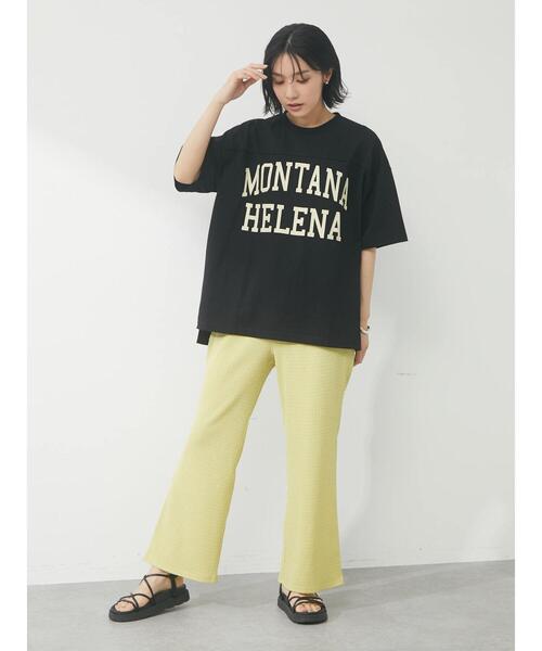 RAY CASSIN FAVORI（レイカズンフェバリ）の「・RAY CASSIN ビッグロゴptTシャツ（Tシャツ/カットソー・レディース・ブラック/オフホワイト/ブルー/グレイッシュベージュ・FREE）」の9枚目の写真