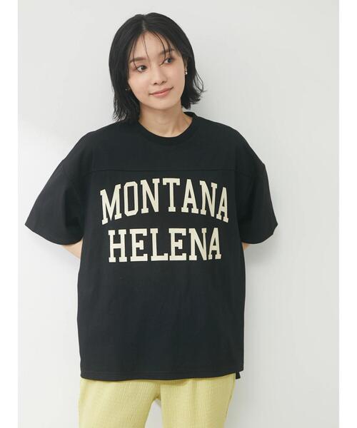 RAY CASSIN FAVORI（レイカズンフェバリ）の「・RAY CASSIN ビッグロゴptTシャツ（Tシャツ/カットソー・レディース・ブラック/オフホワイト/ブルー/グレイッシュベージュ・FREE）」の12枚目の写真