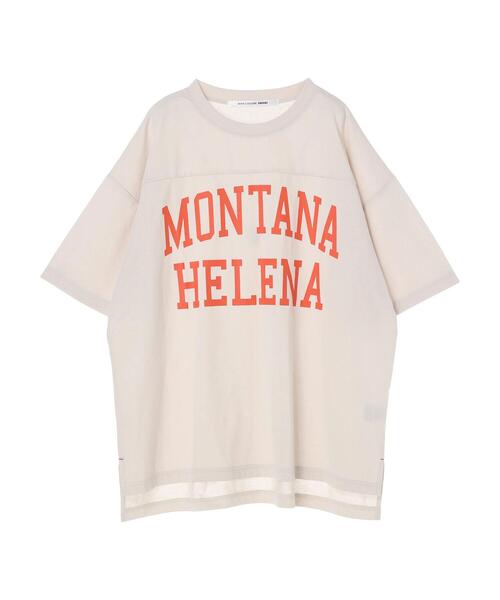 RAY CASSIN FAVORI（レイカズンフェバリ）の「・RAY CASSIN ビッグロゴptTシャツ（Tシャツ/カットソー・レディース・ブラック/オフホワイト/ブルー/グレイッシュベージュ・FREE）」の19枚目の写真