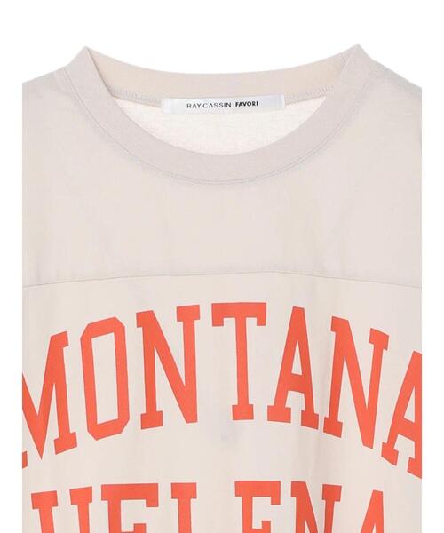 RAY CASSIN FAVORI（レイカズンフェバリ）の「・RAY CASSIN ビッグロゴptTシャツ（Tシャツ/カットソー・レディース・ブラック/オフホワイト/ブルー/グレイッシュベージュ・FREE）」の21枚目の写真