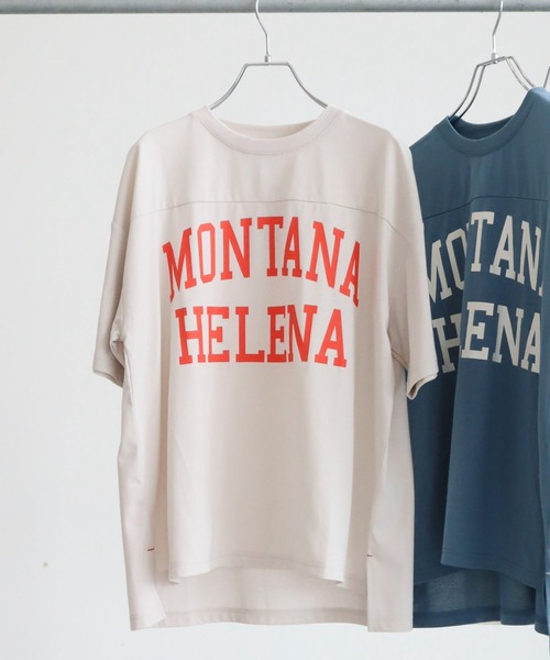 RAY CASSIN FAVORI（レイカズンフェバリ）の「・RAY CASSIN ビッグロゴptTシャツ（Tシャツ/カットソー・レディース・ブラック/オフホワイト/ブルー/グレイッシュベージュ・FREE）」の4枚目の写真