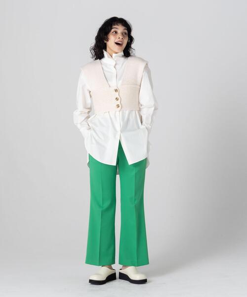 CITEN（シテン）の「＜CITEN＞スタンドカラー オーバー シャツ（シャツ/ブラウス・レディース・ライトブルー/オフホワイト・FREE）」の16枚目の写真