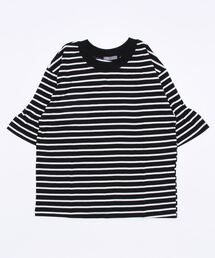 reca | 袖タック入りボーダーTシャツ(Tシャツ/カットソー)