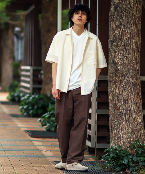 B.C STOCK(ベーセーストック)の「BAMBOO LINEN TAPERED パンツ(その他パンツ・メンズ・モスグリーン/ネイビー/ベージュ・LARGE/MEDIUM/SMALL)」の4枚目の写真