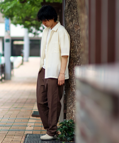 B.C STOCK(ベーセーストック)の「BAMBOO LINEN TAPERED パンツ(その他パンツ・メンズ・モスグリーン/ネイビー/ベージュ・LARGE/MEDIUM/SMALL)」の5枚目の写真