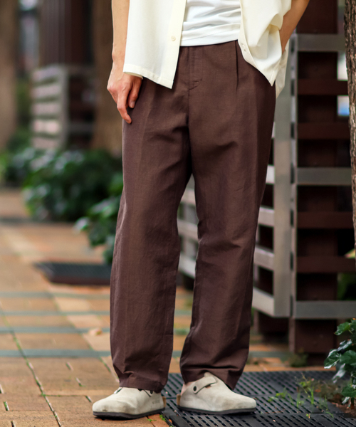 B.C STOCK(ベーセーストック)の「BAMBOO LINEN TAPERED パンツ(その他パンツ・メンズ・モスグリーン/ネイビー/ベージュ・LARGE/MEDIUM/SMALL)」の6枚目の写真