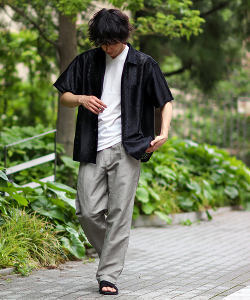 B.C STOCK(ベーセーストック)の「BAMBOO LINEN TAPERED パンツ(その他パンツ・メンズ・モスグリーン/ネイビー/ベージュ・LARGE/MEDIUM/SMALL)」の7枚目の写真