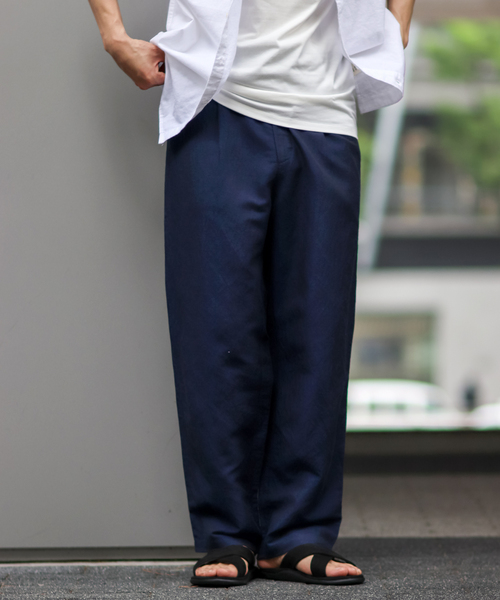 B.C STOCK(ベーセーストック)の「BAMBOO LINEN TAPERED パンツ(その他パンツ・メンズ・モスグリーン/ネイビー/ベージュ・LARGE/MEDIUM/SMALL)」の13枚目の写真