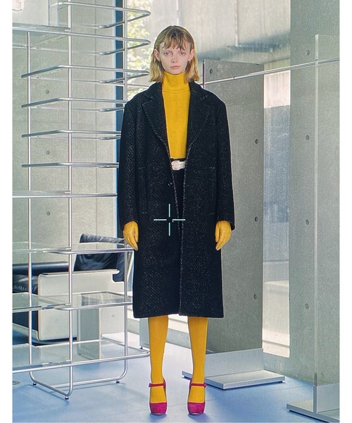 NEONSIGN(ネオンサイン)の「NEONSIGN ネオンサイン / Innermost color prepeller coat インナーモストカラー プリペラコート / N1612(チェスターコート・メンズ・ブラック×イエロー・46)」の5枚目の写真