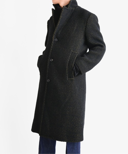 NEONSIGN(ネオンサイン)の「NEONSIGN ネオンサイン / Innermost color prepeller coat インナーモストカラー プリペラコート / N1612(チェスターコート・メンズ・ブラック×イエロー・46)」の14枚目の写真