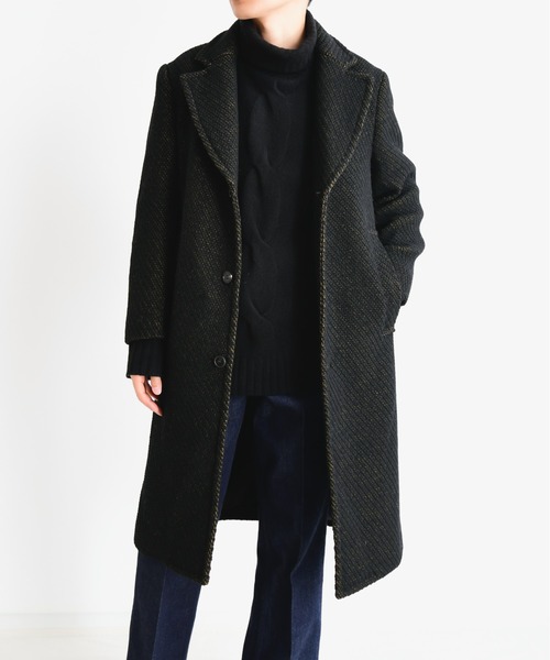 NEONSIGN(ネオンサイン)の「NEONSIGN ネオンサイン / Innermost color prepeller coat インナーモストカラー プリペラコート / N1612(チェスターコート・メンズ・ブラック×イエロー・46)」の11枚目の写真