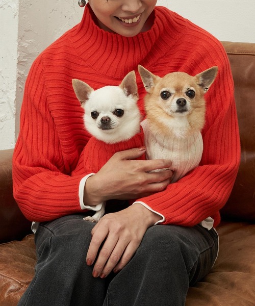 ROPE' PICNIC（ロペピクニック）の「【DOG】【WEB限定カラー:ミント, ピンク,イエロー】リブ切替プルオーバー（ペットウェア・レディース・レッド/ピンク/イエロー/オレンジ/ブルー/グリーン/パープル系その他/キナリ/グリーン系その他2・M size/S/M/L）」の22枚目の写真