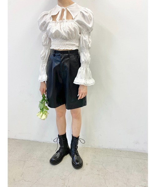 PHILLY(フィリー)の「フェイクレザータックショートパンツ(その他パンツ・レディース・ブラック・FREE)」の18枚目の写真