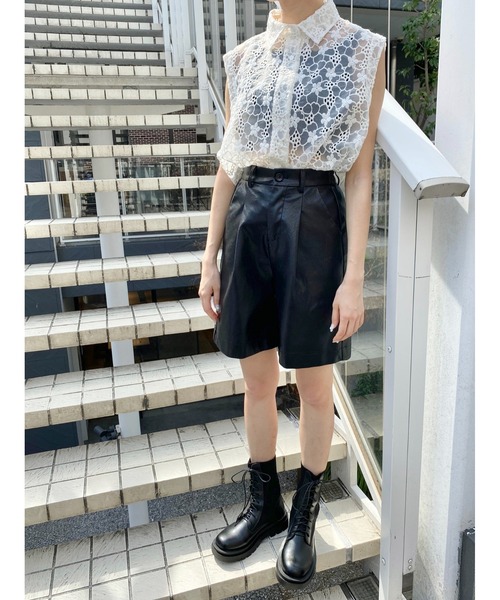 PHILLY(フィリー)の「フェイクレザータックショートパンツ(その他パンツ・レディース・ブラック・FREE)」の19枚目の写真