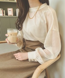 Ambre Neige | 2WAYシアーブラウス／【WEB/EC限定商品】(シャツ/ブラウス)