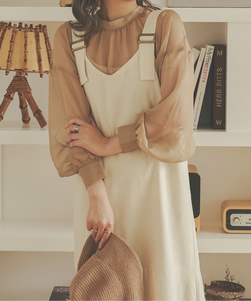 Ambre Neige（アンブルネージュ）の「2WAYシアーブラウス／【WEB/EC限定商品】（シャツ/ブラウス・レディース・ブラック/ベージュ/アイボリー/モカ・FREE）」の13枚目の写真