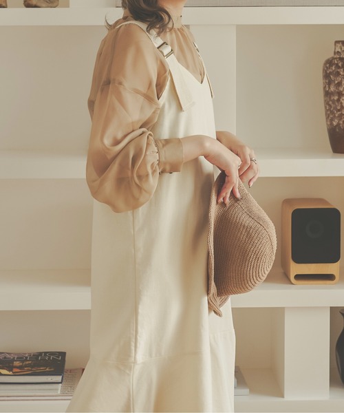 Ambre Neige（アンブルネージュ）の「2WAYシアーブラウス／【WEB/EC限定商品】（シャツ/ブラウス・レディース・ブラック/ベージュ/アイボリー/モカ・FREE）」の16枚目の写真