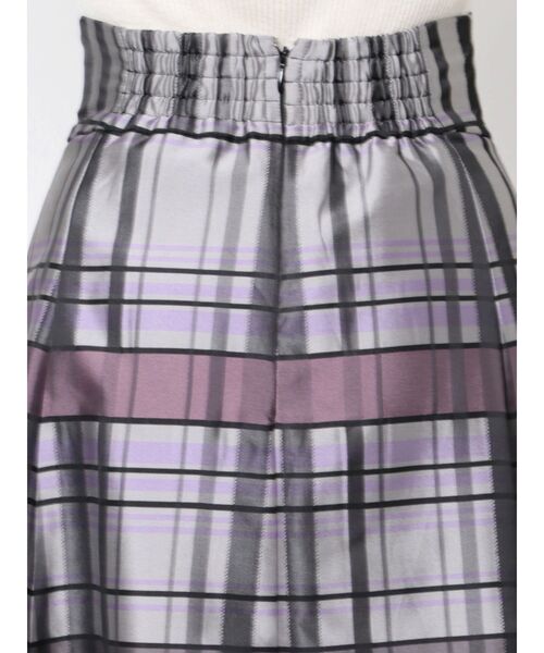 LAGUNAMOON（ラグナムーン）の「チェックジャガードフレアースカート（スカート・レディース・パープル/ブラック・MEDIUM/SMALL）」の7枚目の写真