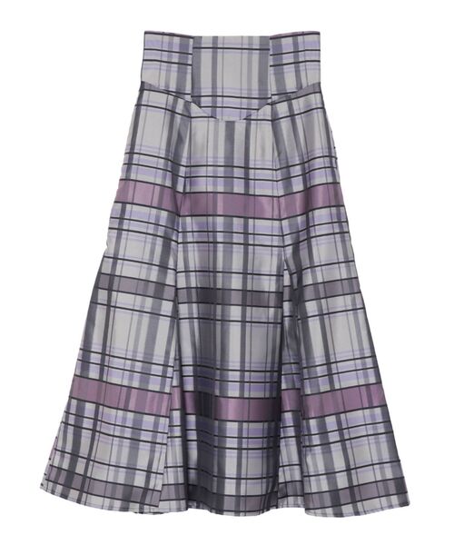 LAGUNAMOON（ラグナムーン）の「チェックジャガードフレアースカート（スカート・レディース・パープル/ブラック・MEDIUM/SMALL）」の21枚目の写真