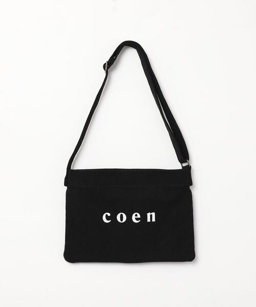 coen(コーエン)の「coenロゴサコッシュ(ボディバッグ/ウエストポーチ・レディース・オフホワイト/ブラック・FREE)」の7枚目の写真