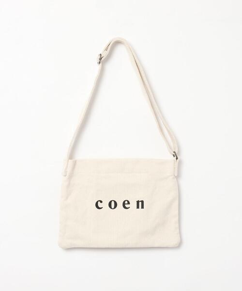 coen(コーエン)の「coenロゴサコッシュ(ボディバッグ/ウエストポーチ・レディース・オフホワイト/ブラック・FREE)」の8枚目の写真
