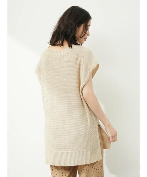 Green　Parks（グリーンパークス）の「テープヤーンニットVネックベスト（ベスト・レディース・ブラウン/グリーン/ライトベージュ・FREE）」の12枚目の写真
