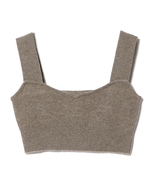 ESTNATION（エストネーション）の「COLUMN / フラフィーニットビスチェ＜PARMANENT＞（ニット/セーター・レディース・チャコールグレー/ライトブラウン・FREE）」の10枚目の写真