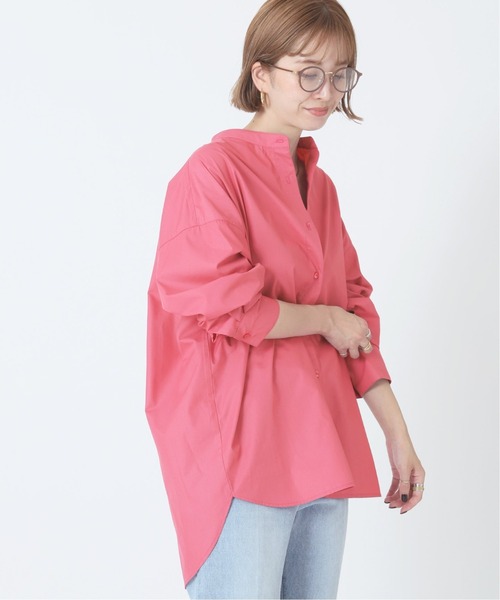 B.C STOCK(ベーセーストック)の「《予約》オーバーサイズブロードシャツ*(シャツ/ブラウス・レディース・ネイビー/ピンク/ブルー・FREE)」の8枚目の写真