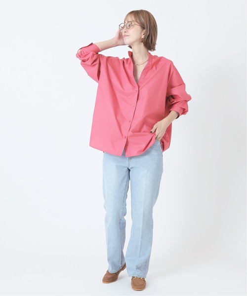 B.C STOCK(ベーセーストック)の「《予約》オーバーサイズブロードシャツ*(シャツ/ブラウス・レディース・ネイビー/ピンク/ブルー・FREE)」の12枚目の写真