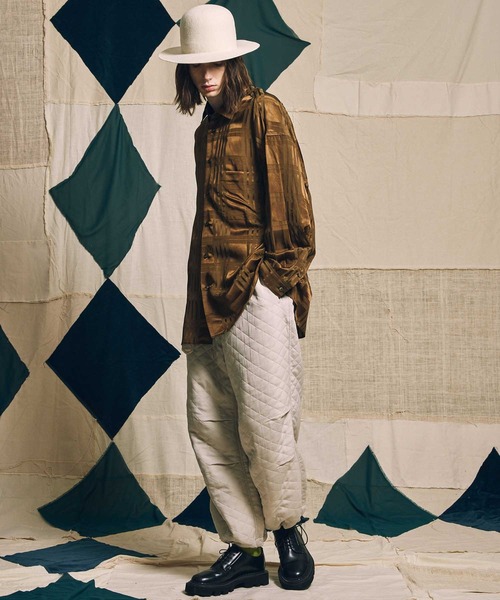 MAISON SPECIAL（メゾンスペシャル）の「《ユニセックスアイテム》シャドーチェックプライムオーバーレギュラーシャツ【MAISON SPECIAL/メゾンスペシャル】（シャツ/ブラウス・メンズ・ブラック/パープル/ブラウン・1/2/0）」の9枚目の写真