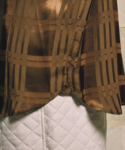 MAISON SPECIAL（メゾンスペシャル）の「《ユニセックスアイテム》シャドーチェックプライムオーバーレギュラーシャツ【MAISON SPECIAL/メゾンスペシャル】（シャツ/ブラウス・メンズ・ブラック/パープル/ブラウン・1/2/0）」の5枚目の写真