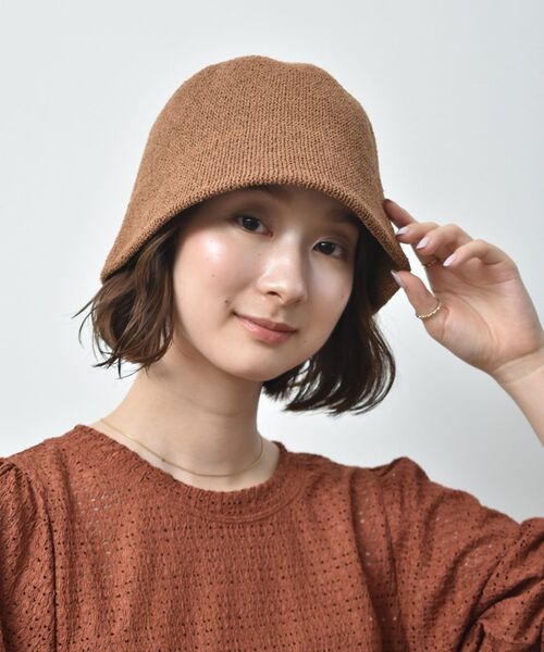 casita(RETRO GIRL)(カシータ)の「サーモハット(ハット・レディース・ブラック/ブラウン/アイボリー・ONE SIZE)」の6枚目の写真