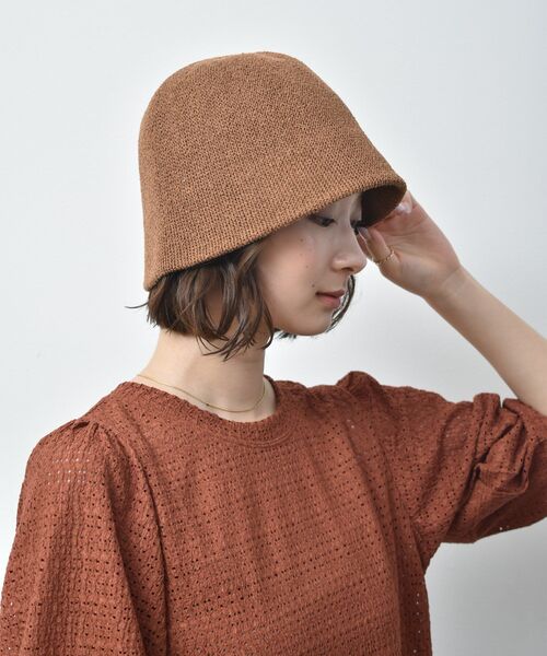 casita(RETRO GIRL)(カシータ)の「サーモハット(ハット・レディース・ブラック/ブラウン/アイボリー・ONE SIZE)」の5枚目の写真