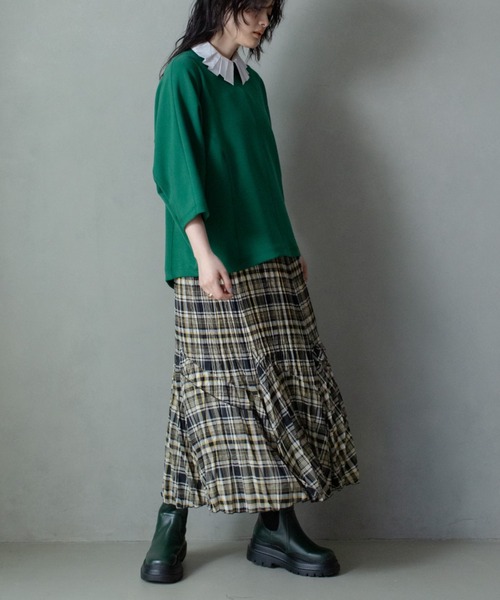 MARECHAL TERRE（マルシャルテル）の「MARECHAL TERRE（マルシャルテル) チェックプリーツスカート/ZMT224SK302（スカート・レディース・ブラック/ブルー・2）」の6枚目の写真