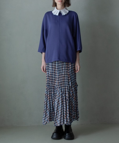 MARECHAL TERRE（マルシャルテル）の「MARECHAL TERRE（マルシャルテル) チェックプリーツスカート/ZMT224SK302（スカート・レディース・ブラック/ブルー・2）」の9枚目の写真