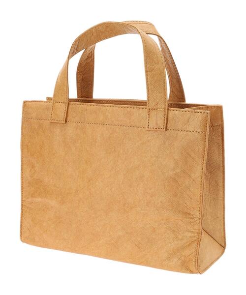 AMERICAN HOLIC（アメリカンホリック）の「マーケットペーパーミニトートバッグ（トートバッグ・レディース・ライトグレー/キャメル・FREE）」の7枚目の写真