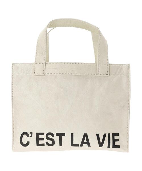 AMERICAN HOLIC（アメリカンホリック）の「マーケットペーパーミニトートバッグ（トートバッグ・レディース・ライトグレー/キャメル・FREE）」の13枚目の写真