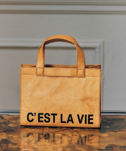 AMERICAN HOLIC（アメリカンホリック）の「マーケットペーパーミニトートバッグ（トートバッグ・レディース・ライトグレー/キャメル・FREE）」の2枚目の写真