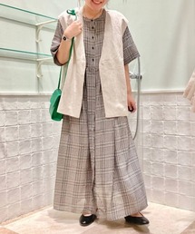 studio CLIP | 切り替えプリントワンピース(ワンピース)