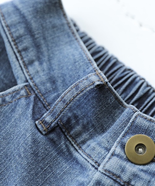osharewalker（オシャレウォーカー）の「【廃盤】『裾折り返し風デザインワイドデニムパンツ』（デニムパンツ・レディース・ブルー/インディゴブルー・2/1）」の21枚目の写真